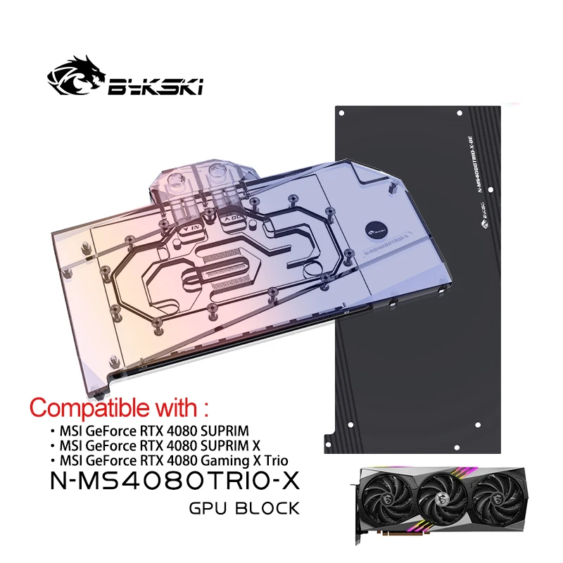 Rtx 4080 Water Cooling Block - Bloco de GPU Bykski para Placa