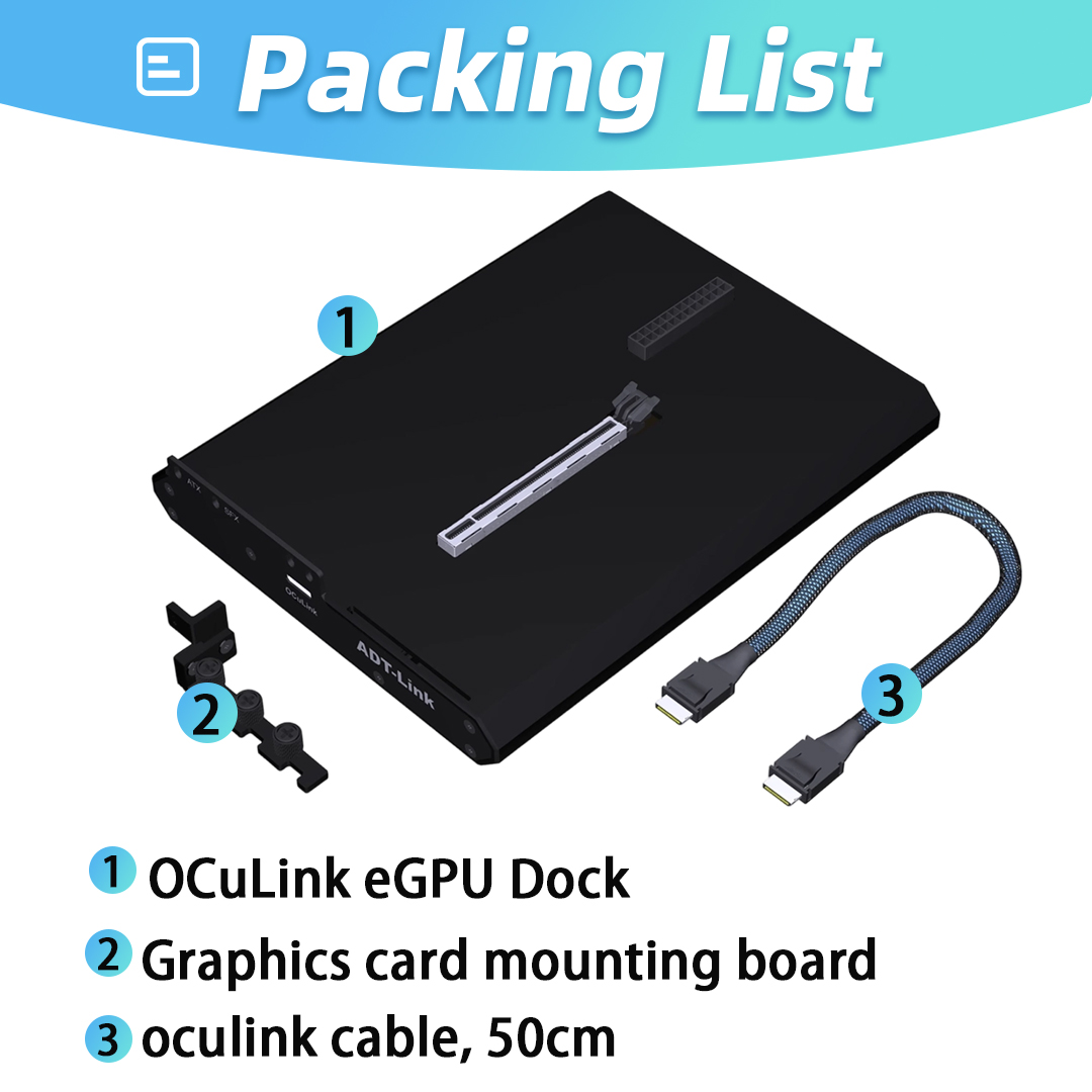 OCuLink eGPU Dock PCIe 4.0 X4  - Oculink Gpu Dock Station avaliação e preço