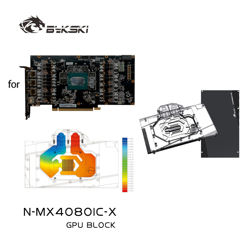 Bykski N-MX4080IC-X bloco gpu  - Rtx 4080 Water Cooling Block avaliação e preço