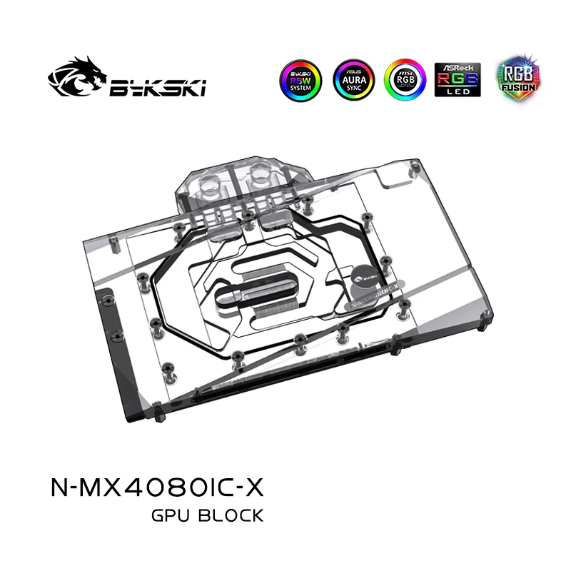 Bykski N-MX4080IC-X bloco gpu  - Rtx 4080 Water Cooling Block avaliação e preço