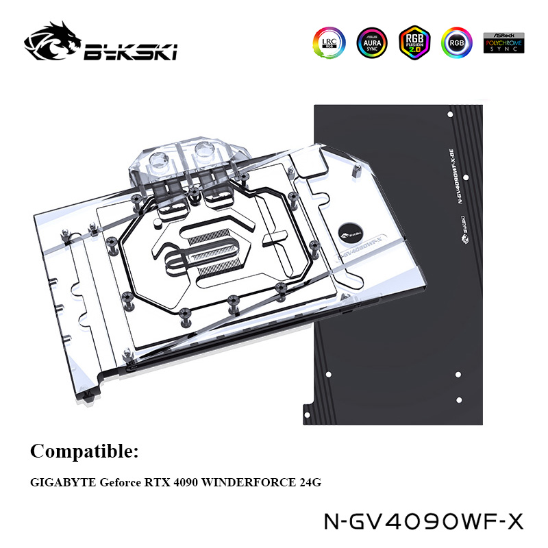 Bloco de Água para GPU Bykski  - Rtx 4090 Water Block Full Cover avaliação e preço
