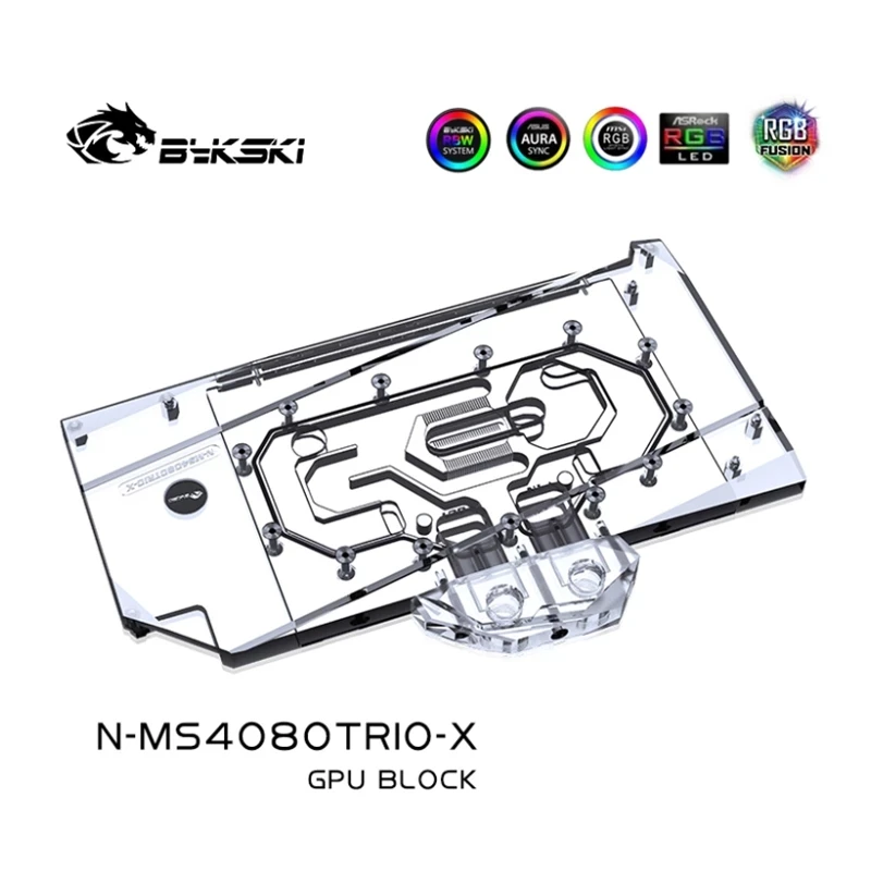 Bloco de GPU Bykski para Placa - Rtx 4080 Water Cooling Block avaliação e preço