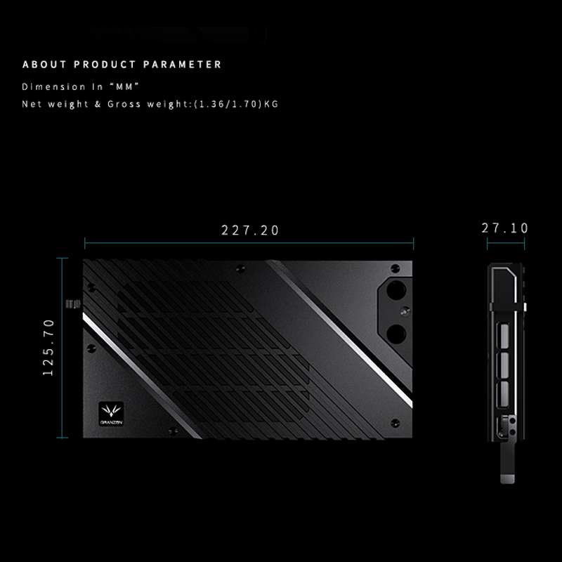 Granzon GBN-RTX4080FE GPU Bloc - Rtx 4080 Water Cooling Block avaliação e preço