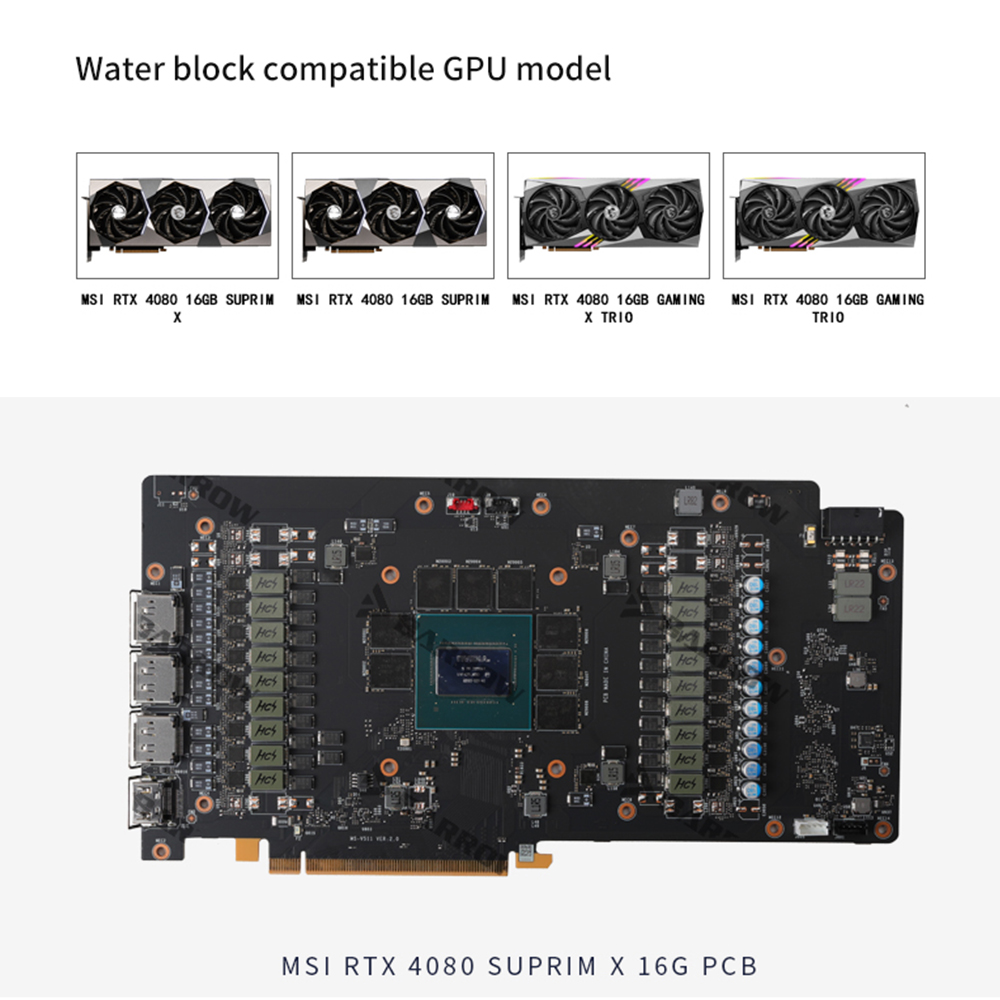 Bloco de Água BARROW BS-MSG408 - Rtx 4080 Water Cooling Block avaliação e preço