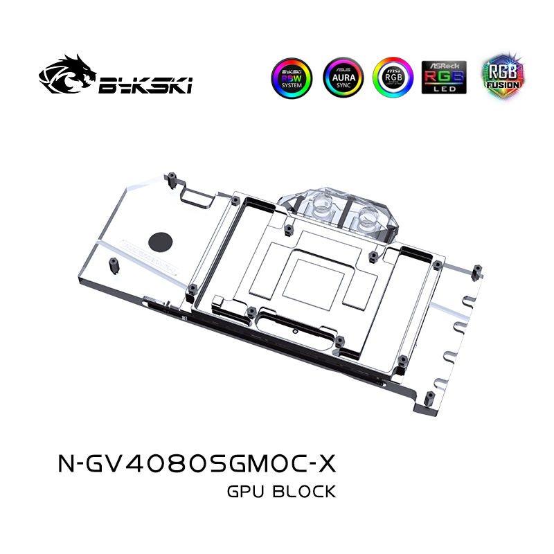 Bloco de GPU Bykski para Placa - Rtx 4080 Water Cooling Block avaliação e preço